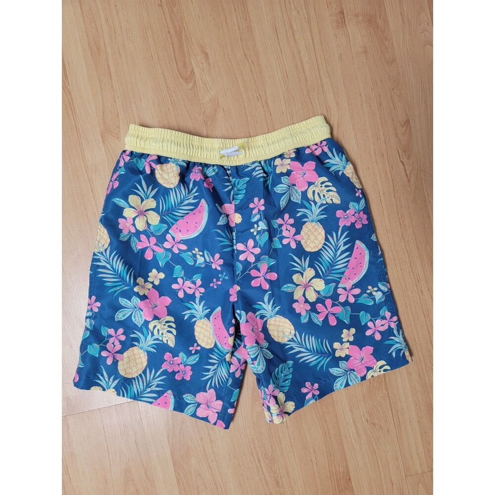 Tommy Bahama Boys Tropical Pineapple Watermelon Swim Trunks Blue XL (14)